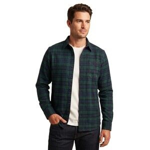 Best Made Co Men's XL Portuguese Flannel Shirt Black Watch Green Blue Plaid Wool